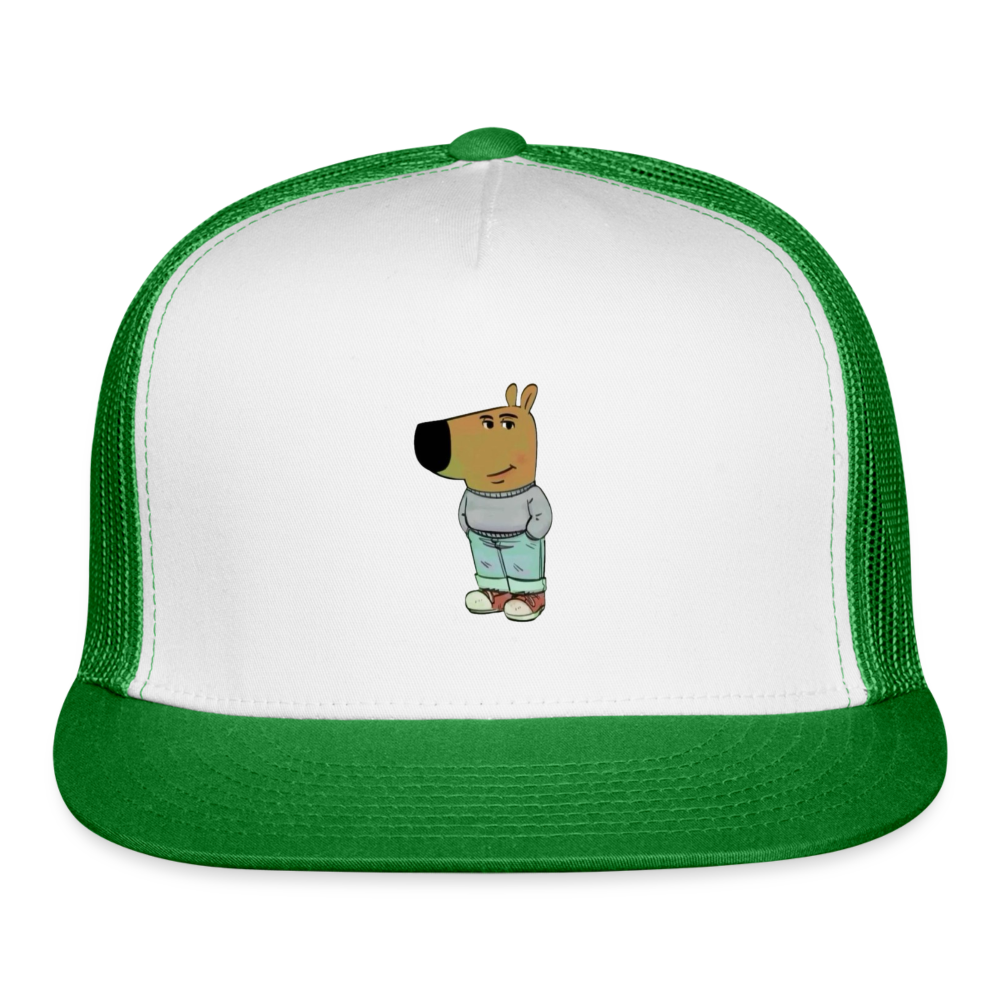 Chill Guy Hat - white/kelly green