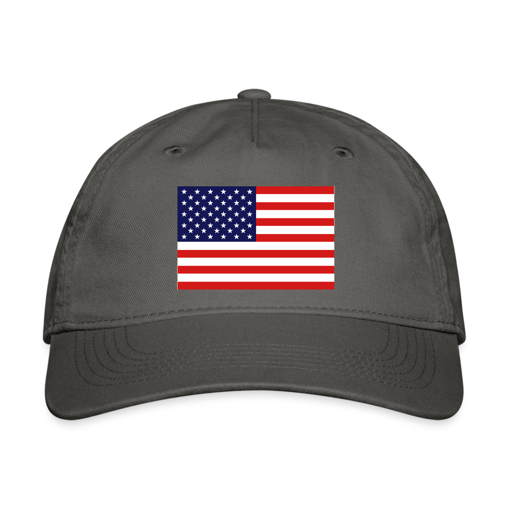 USA Organic Baseball Cap - charcoal