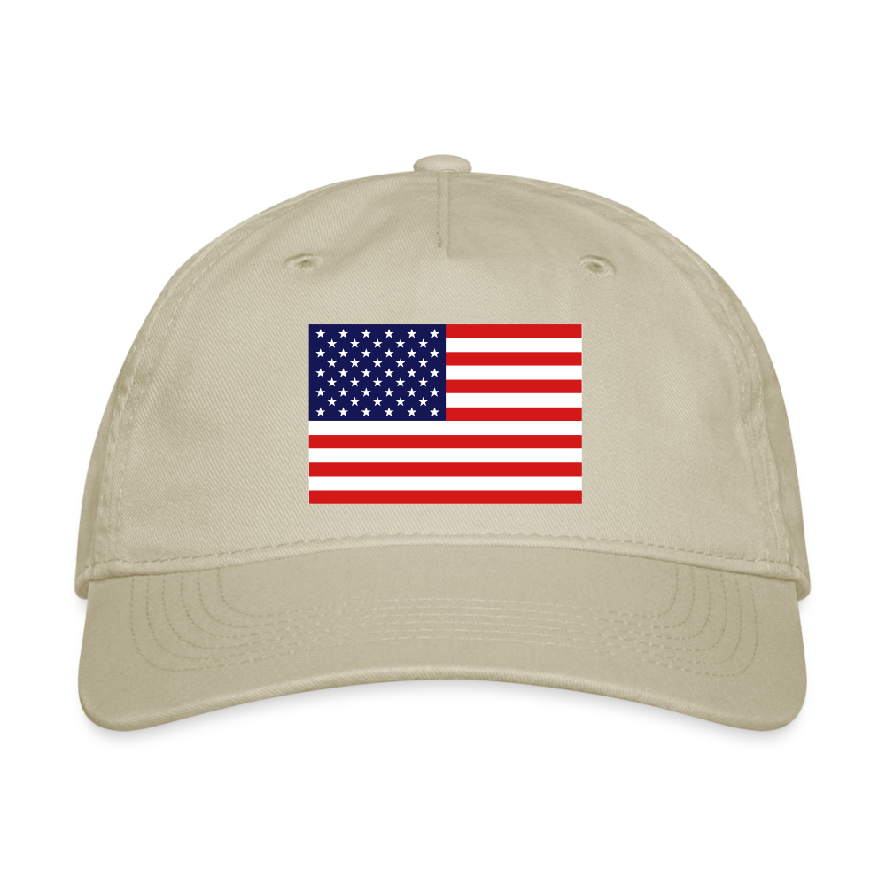 USA Organic Baseball Cap - khaki