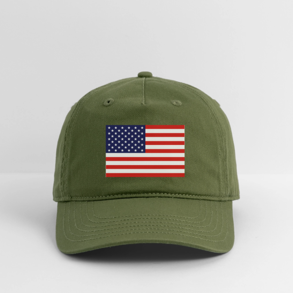 USA Organic Baseball Cap - olive green