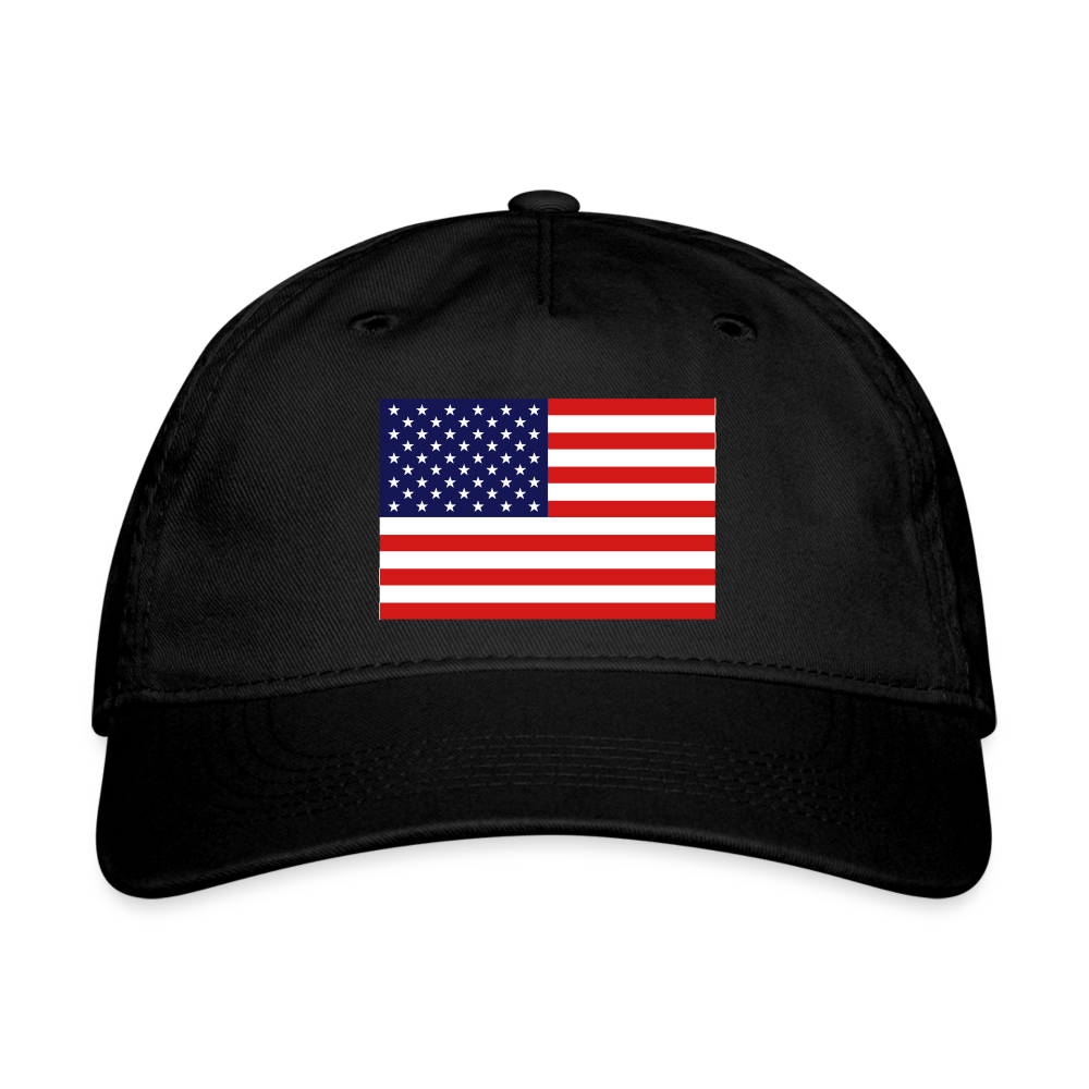 USA Organic Baseball Cap - black